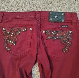 Maroon miss me 30 jeans